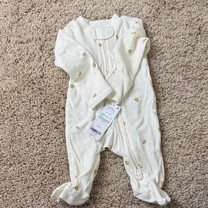Carter's Cream Baby Footie with Bear Print